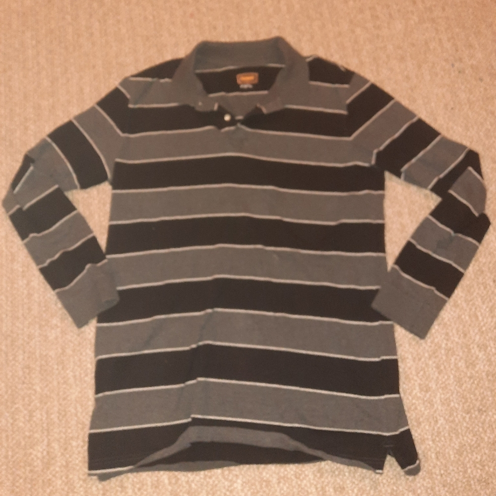 The Foubndry Supply Co. Black and Grey Striped Sweater